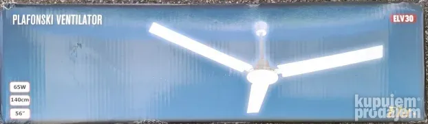Plafonski ventilator 65W 220V 50/60Hz, 140cm prečnik ELV30