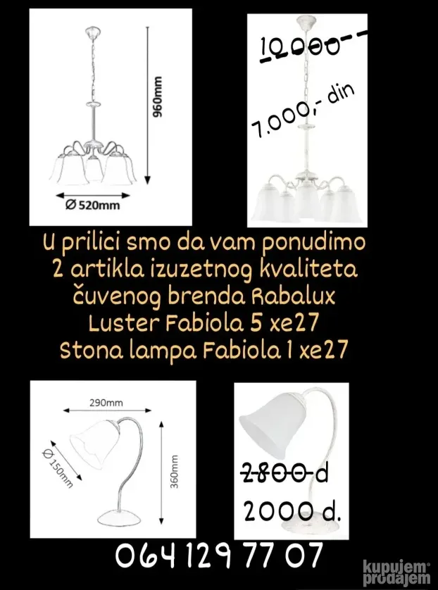 Luster Fabiola  5xe27 Rasprodaja