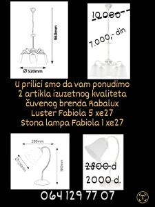 Luster Fabiola  5xe27 Rasprodaja