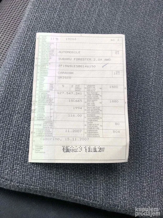 2007 Subaru Forester 2.0