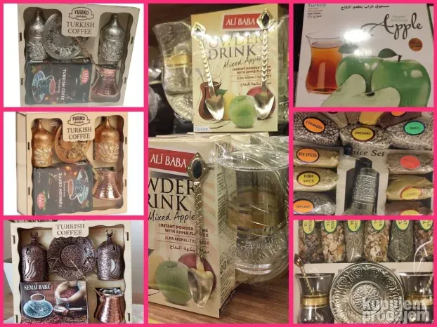 Kvalitetan set za kafu, poklon, boja braon,crno