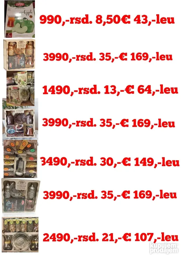 Kvalitetan set za kafu, poklon, boja braon,crno