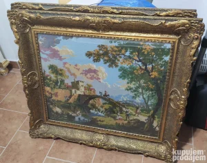 A. Cinjarolo - prelepi veliki gobleni u raskošnom ramu