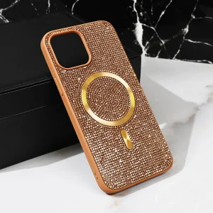 Futrola za iPhone 15 Pro Max MagSafe glam zlatna