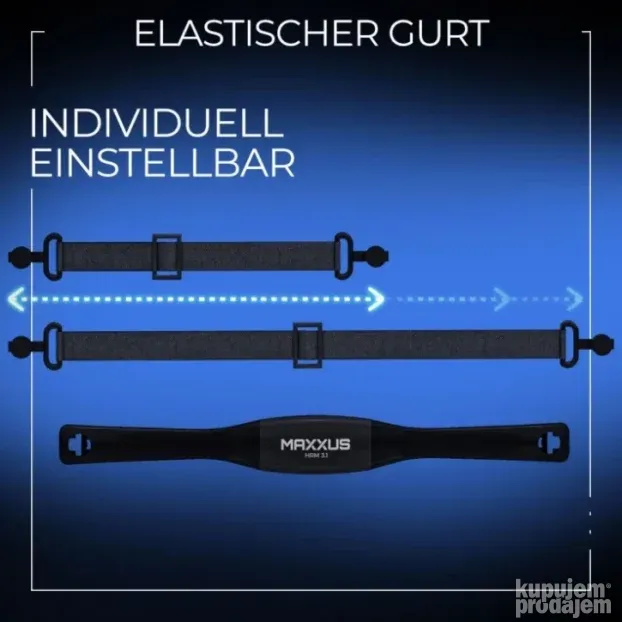 GORILLA SPORTS Kaiš za merenje pulsa 3.1 (Maxxus)