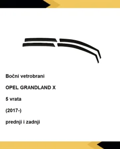 Vetrobrani Deflektori, Opel Grandland X - prednji i zadnji