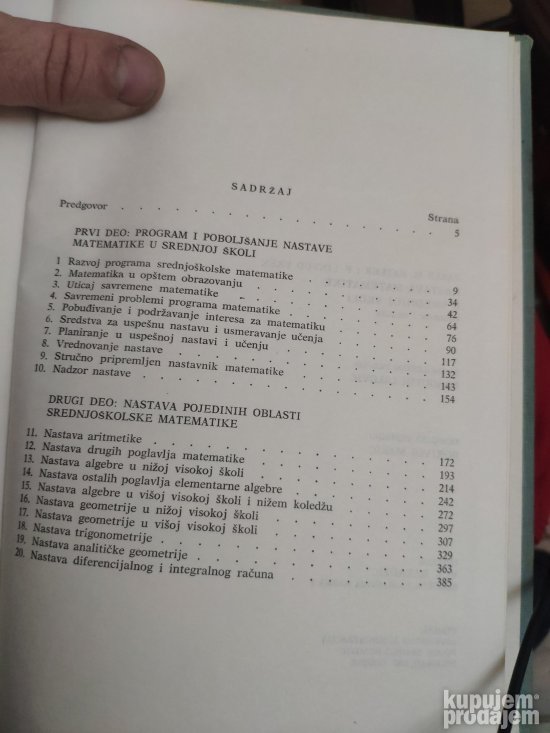 Nastava Matematike u srednjoj Skoli  - program i medodi