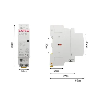 Modularni kontaktor 2P 25A 220V 1NO+1NC DIN šina