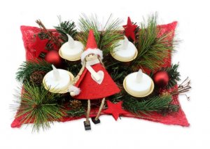 Novogodišnja dekoracija svećnjak sa led svećama Northlight