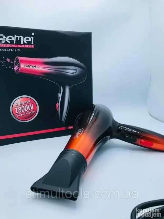 Profesionalni Fen za kosu Gemei GM-1719  1800w     - NOVO-