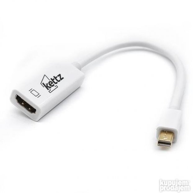 KETTZ Mini Displayport na HDMI adapter 1080p 0,1m 105-59