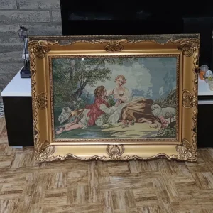 Prelep veliki Vilerov goblen u predivnom ramu