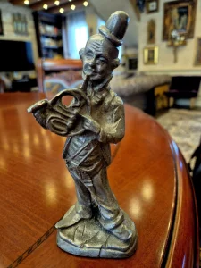 Bronzani klpvn, pajac, veoma težak, 15 cm