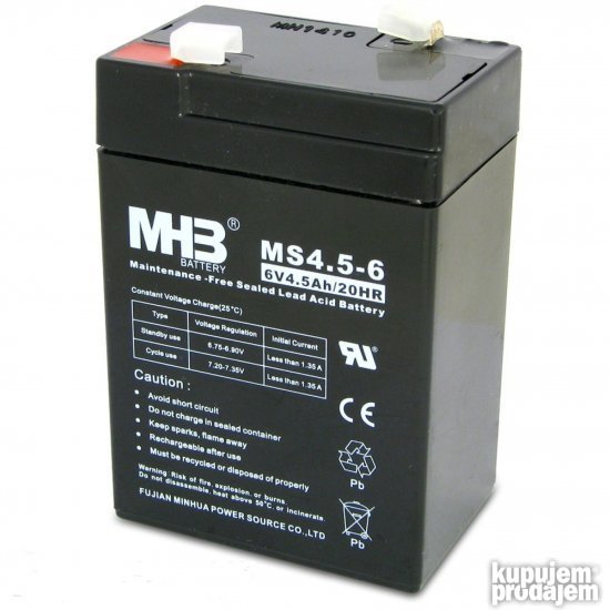 Batterie SOTEX 6V 4,5 Ah, Inkl. Batteriesäure Und Deckel, 22,45