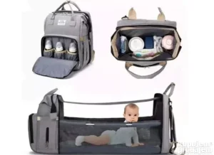 Ranac krevetac za BEBE prenosivi torba za mame 2u1