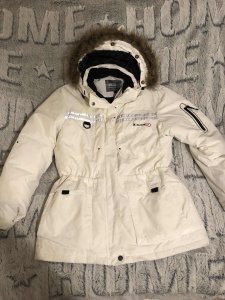 TUXER original ski zenski L vel perjana FANTAZIJA Bela jakna