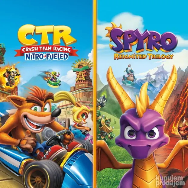 Crash Team Racing Nitro Fueled + Spyro Game Bundle PS4 KupujemProdajem