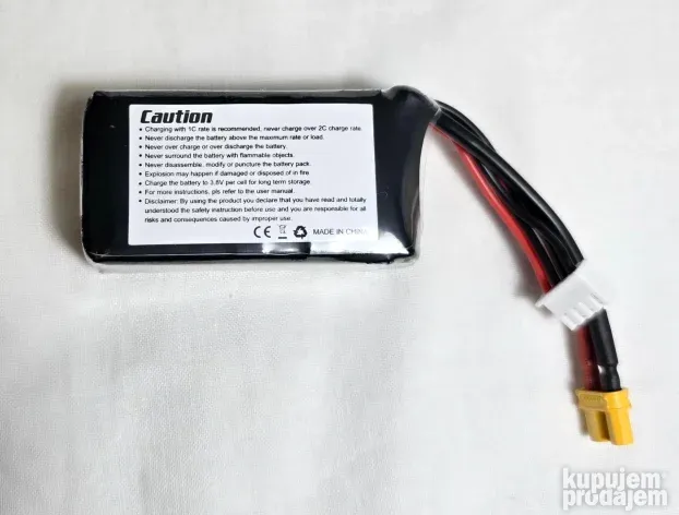 Ovonic 11.1V 3S 850mAh 80C Lipo Baterija