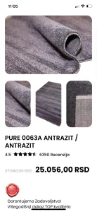 Tepisi antarcit sivi 3 komada
