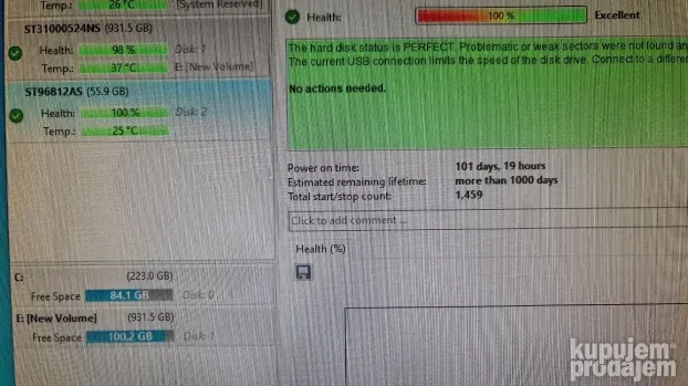 Hard disk za laptop 60gb (100% health) BR.2