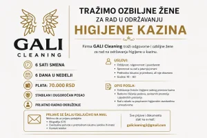 Higijeničarka za odrzavanje Kazina