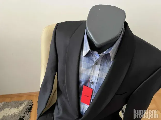 Plava karirana kosulja (M) Hugo Boss Slim Fit