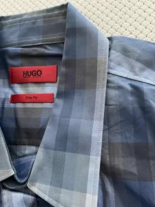 Plava karirana kosulja (M) Hugo Boss Slim Fit
