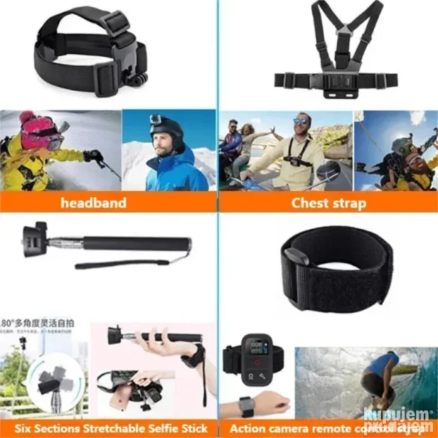 Go Pro SET opreme 14 u 1