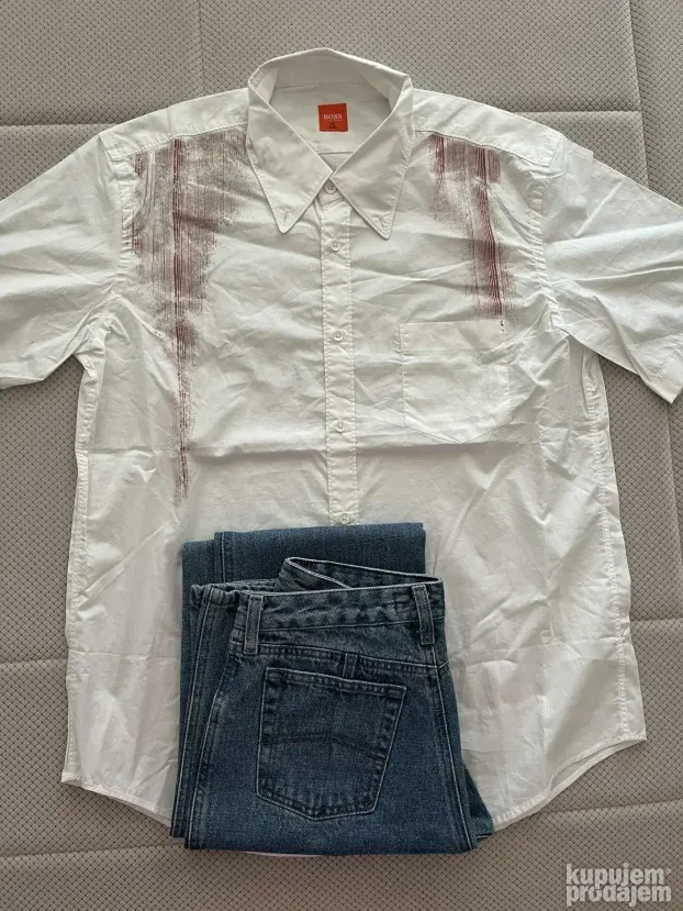 Bela kosulja sa detaljima (L) kratak rukav Hugo Boss