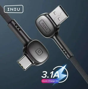 TIEGEM 3A USB tip c 90 stepeni 2m bez svetla za indikaciju