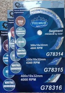 Dijamantska Ploča za sečenje beton PREMIUM 350mm Geko