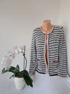 OLSEN prugasti mekan kardigan-blejzer vel 42