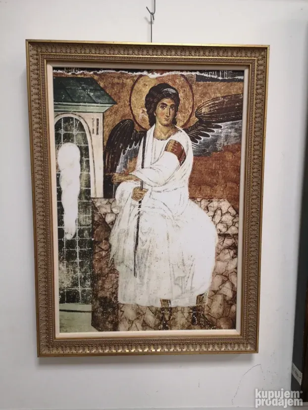 Beli anđeo, stampa na platnu, 35x50