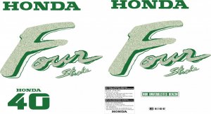 HONDA 40 - Nalepnice za vanbrodski motor -.