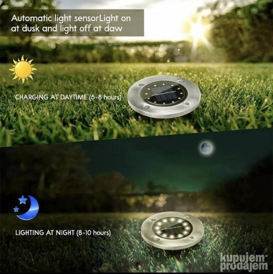 Solarne lampe solarni diskovi 12 dioda solarne lampe solarne