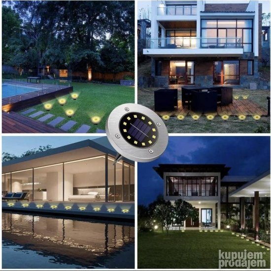 Solarne lampe solarni diskovi 12 dioda solarne lampe solarne
