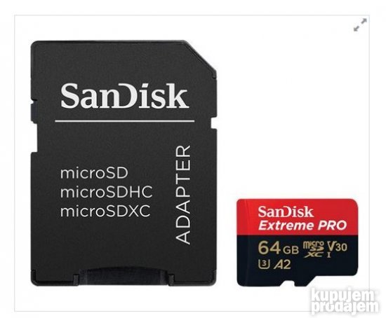 Micro SD 64GB SanDisk Extreme Pro + adapter
