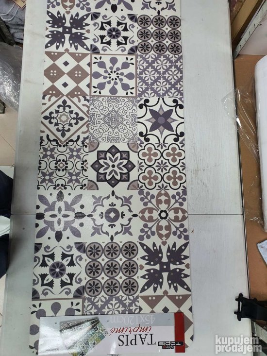 Dekorativna Staza 45x120cm Protivklizna (Siva) PVC-Foam