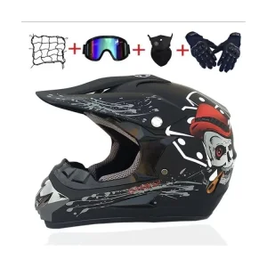 Kaciga Full Face CROSS SCULL S plus naocare,rukavice,podkapa