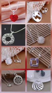 Posrebrena prelepa ogrlica 925