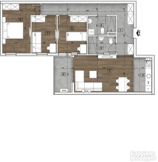 86m2,Troiposoban,Bulevar Patrijarha Pavla