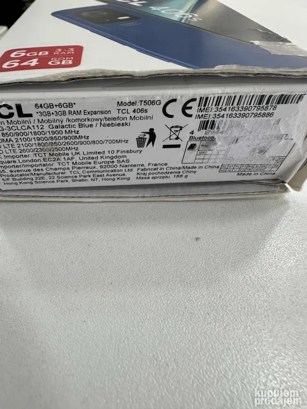 TCL 406s 3/64 Blue Novo