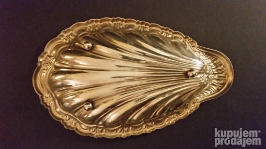 Antikvarna Prelepa Posrebrena cinija na 3 nogice, Izuzetna