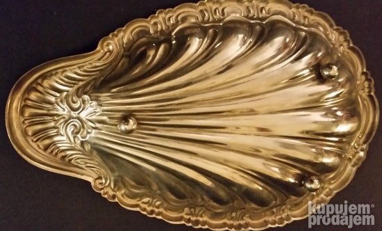 Antikvarna Prelepa Posrebrena cinija na 3 nogice, Izuzetna