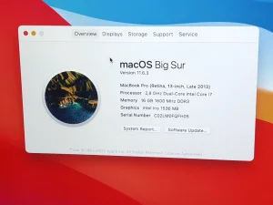 Macbook Pro 13 inca 2013 i7 2.80ghz 16gb 512gb SSD  Retina