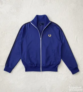 Fred Perry plavi muški duks jakna trenerka M S