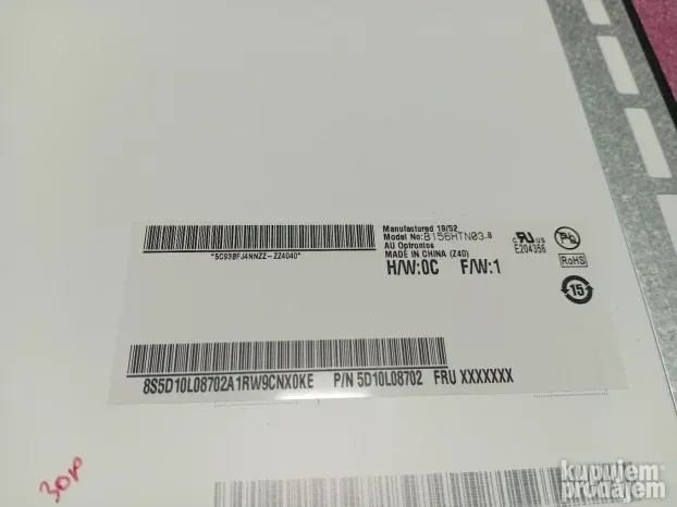 15.6" FHD Ekran Slim 30 pin B156HTN03.8 panel #8234