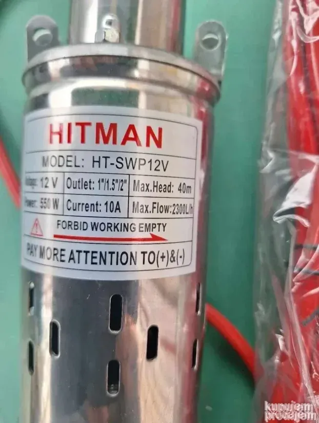 Raketa dubinska pumpa Hitman na 12V 550 w,2300 l /h. . .1 co