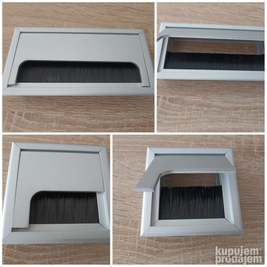 Rozetna za kablove Dauer aluminijum-okov za namestaj
