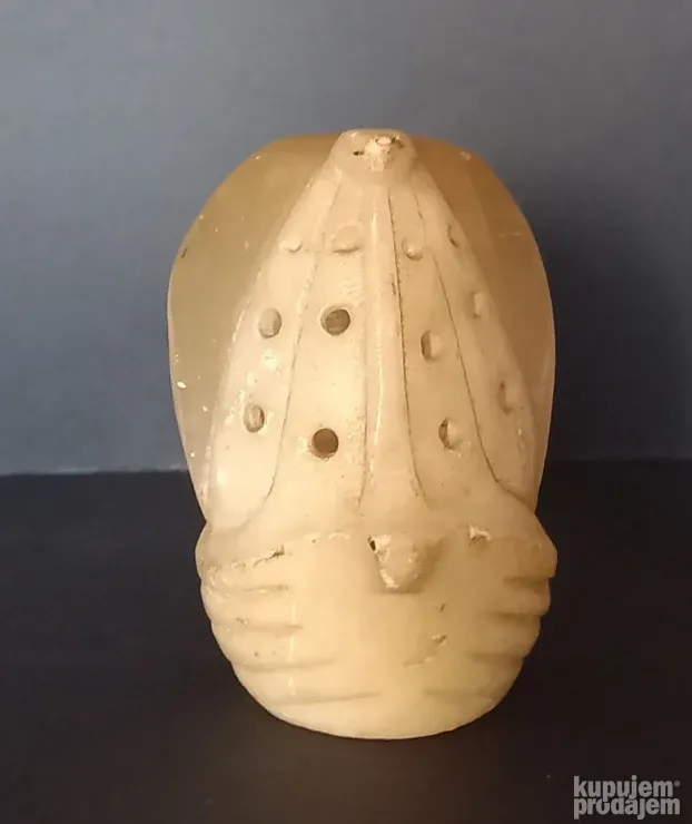 Svecnjak od poludragog kamena Onixa, u obliku jedrilice